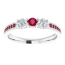 Diamond Ring 1.07 Carats Burmese Ruby Women Jewelry New