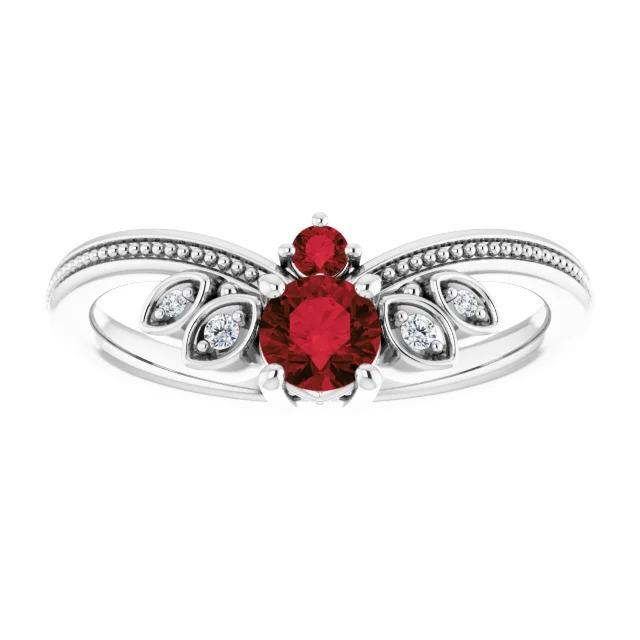 Diamond Ring Antique Style 1 Carat Milgrain Jewelry Gemstone