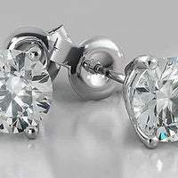 Diamond Solitaire Stud Earrings 1.50 Carats White Gold 14K Jewelry New