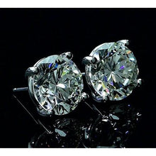 Diamond Stud Earrings 6 Carats White Gold 14K