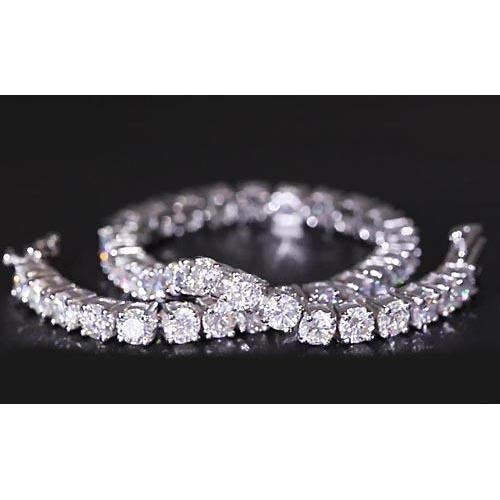 Diamond Tennis Bracelet 12.50 Carats Women White Gold Jewelry
