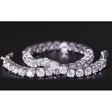 Diamond Tennis Bracelet 12.50 Carats Women White Gold Jewelry