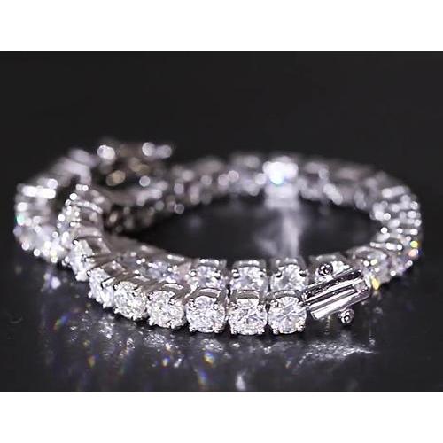 Diamond Tennis Bracelet 12.50 Carats Women White Gold Jewelry