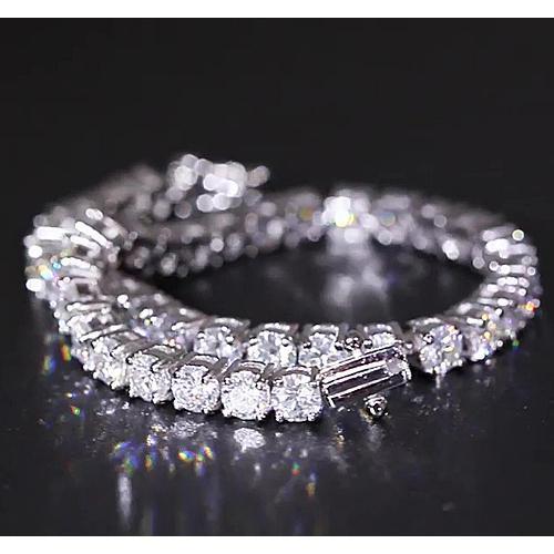 Diamond Tennis Bracelet 12.50 Carats Women White Gold Jewelry