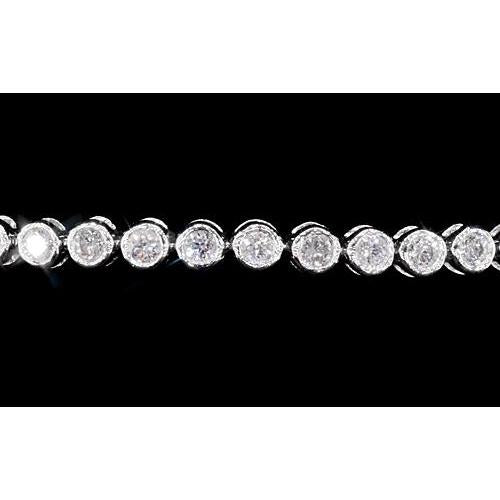 Diamond Tennis Bracelet 6 Carats Bezel Set Jewelry F Vs2