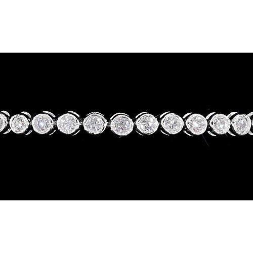 Diamond Tennis Bracelet 6 Carats Bezel Set Jewelry F Vs3