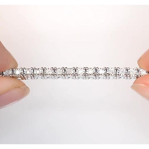 Diamond Tennis Bracelet Prong Set 5 Carats F Vs1 Women Jewelry