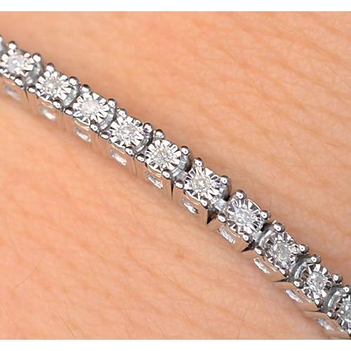 Diamond Tennis Bracelet Prong Set 5 Carats F Vs1 Women Jewelry