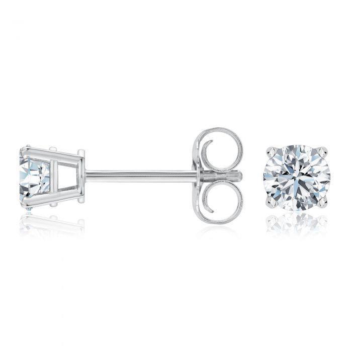 Diamonds Studs Earrings Natural Round Cut 1.50 Carats F Vs1