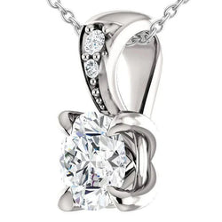 Eagle Claws Natural Earth Mined Diamond Pendant Necklace 14K White Gold