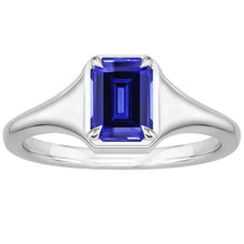 Emerald Solitaire Ring Sri Lankan Sapphire 3 Carats