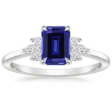 Emerald Sri Lankan Sapphire Diamond Engagement Ring 2.50 Carats