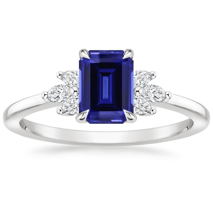 Emerald Sri Lankan Sapphire Diamond Engagement Ring 2.50 Carats