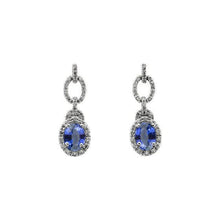 Fancy Sri Lanka Sapphire And Diamond Earrings 6 Carats New
