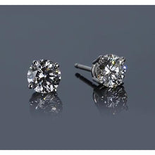 Four Prong Diamond Stud Earring 1.30 Carats White Gold 14K Jewelry