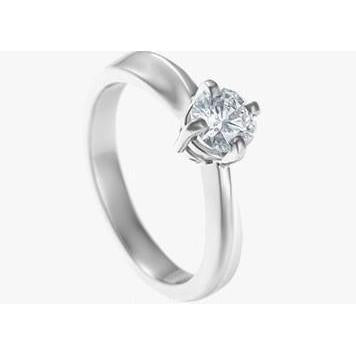 Four Prong Set 0.75 Carat Solitaire Diamond Ring White Gold 14K