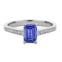 Gemstone Jewelry Ceylon Sapphire Ring Channel Set Diamonds 2 Carats