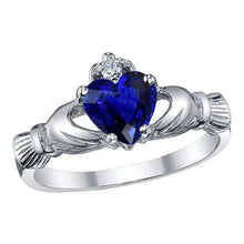 Gold Gemstone Ring Heart Ceylon Sapphire 2.25 Carats Diamond Jewelry