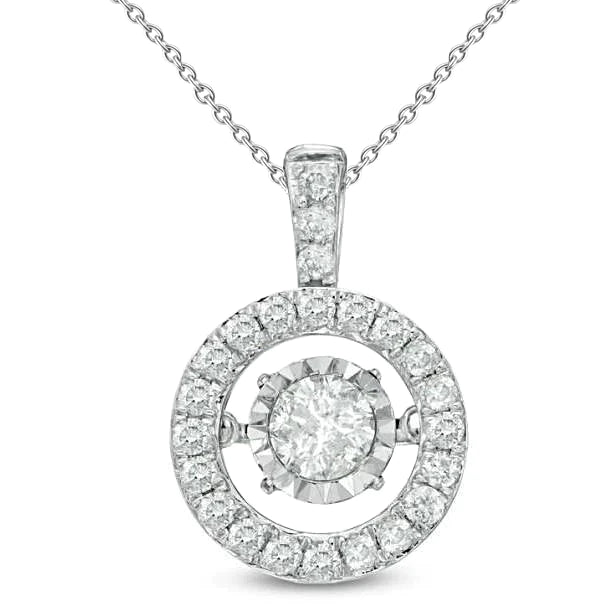Gorgeous Round Cut Pendant Necklace 4.95 Carat Diamond Cut Mounting