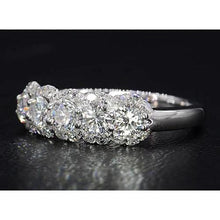 Half Eternity Diamond Band 4.50 Carats White Gold Jewelry New