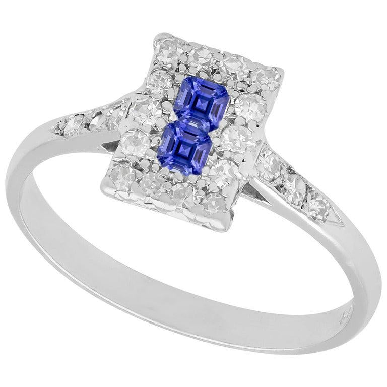 Halo Diamond Engagement Ring Asscher Ceylon Sapphires Jewelry 3 Carats