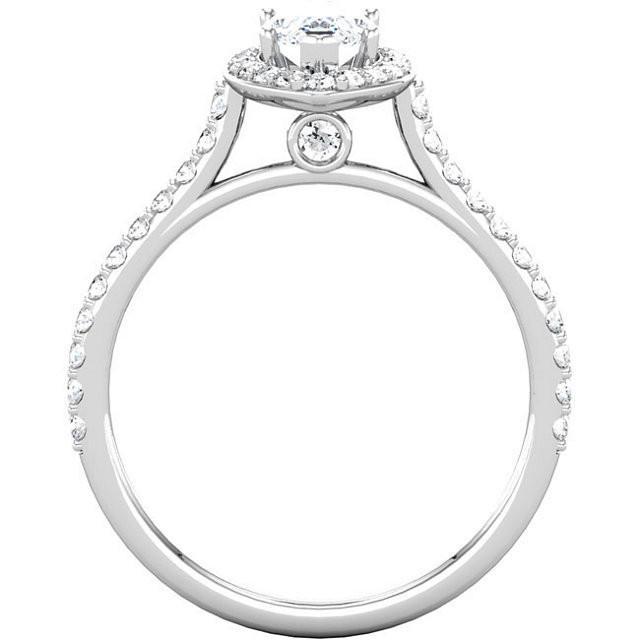 Marquise & Round Brilliant Diamonds 2.51 Ct. Halo Engagement Ring WG