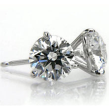 Martini Round Diamond Stud Earrings 1.50 Carats White Gold 14K