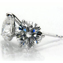 Martini Round Diamond Stud Earrings 1.50 Carats White Gold 14K