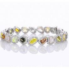 Multi Shaped & Colored Sapphire Tennis Bracelet 28.60 Carats Jewelry