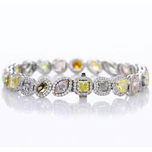 Multi Shaped & Colored Sapphire Tennis Bracelet 28.60 Carats Jewelry