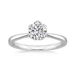 Natural Round Cut Diamond 1.70 Carats Engagement Ring White Gold