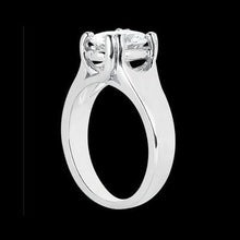Oval 2 Carat Diamond Solitaire Engagement Ring White Gold 14K