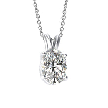 Oval Cut Diamond Necklace Pendant Women 1.5 Ct. Gold Fine Jewelry