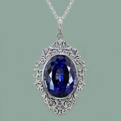Oval Sapphire Pendant 15 Carats