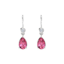 Pear Cut Tourmaline 10.50 Carats Dangle Earrings White Gold 14K