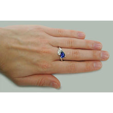 Pear Shape Infinity Tanzanite And Diamond Ring 2.25 Ct. Gold 14K