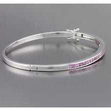 Pink Sapphire Bangle 5 Carats Women Jewelry White Gold