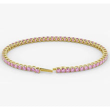Pink Sapphire Tennis Bracelet 5.90 Carats Women White Gold Jewelry