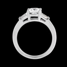 Princess & Baguette 1.20 Carat Diamond Three Stone Ring White Gold 14K