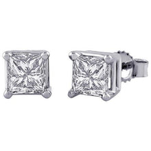 Princess Cut 3.50 Ct Diamonds Women Studs Earring White Gold 14K