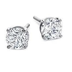 Prong Set Round Cut Diamond Stud Earring 1.5 Ct. White Gold Women Jewelry