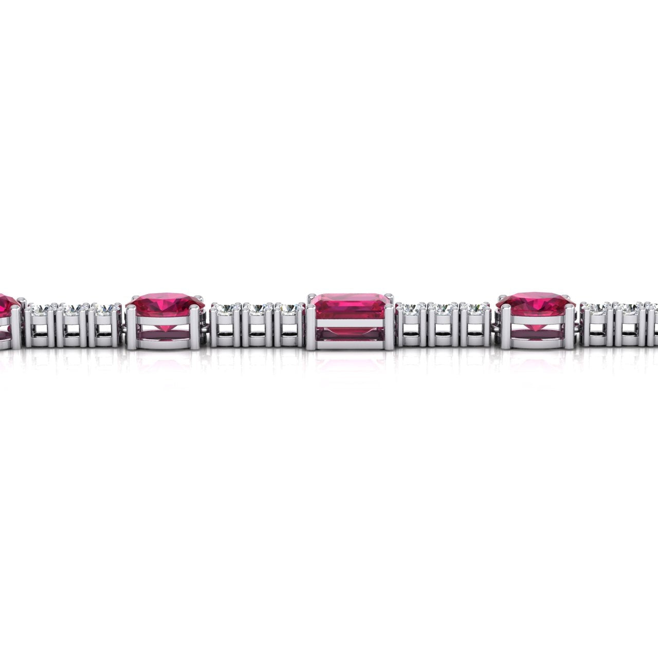 Red Ruby Diamond Necklace 46.50 Carats Gemstone Jewelry