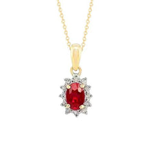 Red Ruby With Diamonds 3.35 Carats Pendant Necklace New