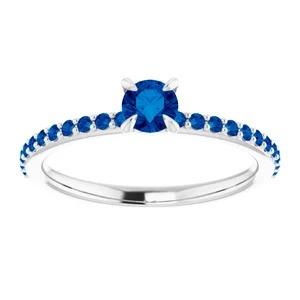 Ring Ceylon Sapphire 0.95 Carats Women Jewelry