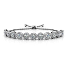 Round Cut Fine Natural Diamond Women Bracelet White Gold 10.25 Ct