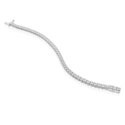 Round Cut Small 2.50 Carats Diamond Women Tennis Bracelet White Gold