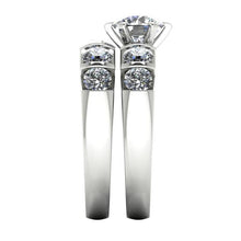 Round Diamond Engagement Ring Set 3.50 Carats Jewelry White Gold