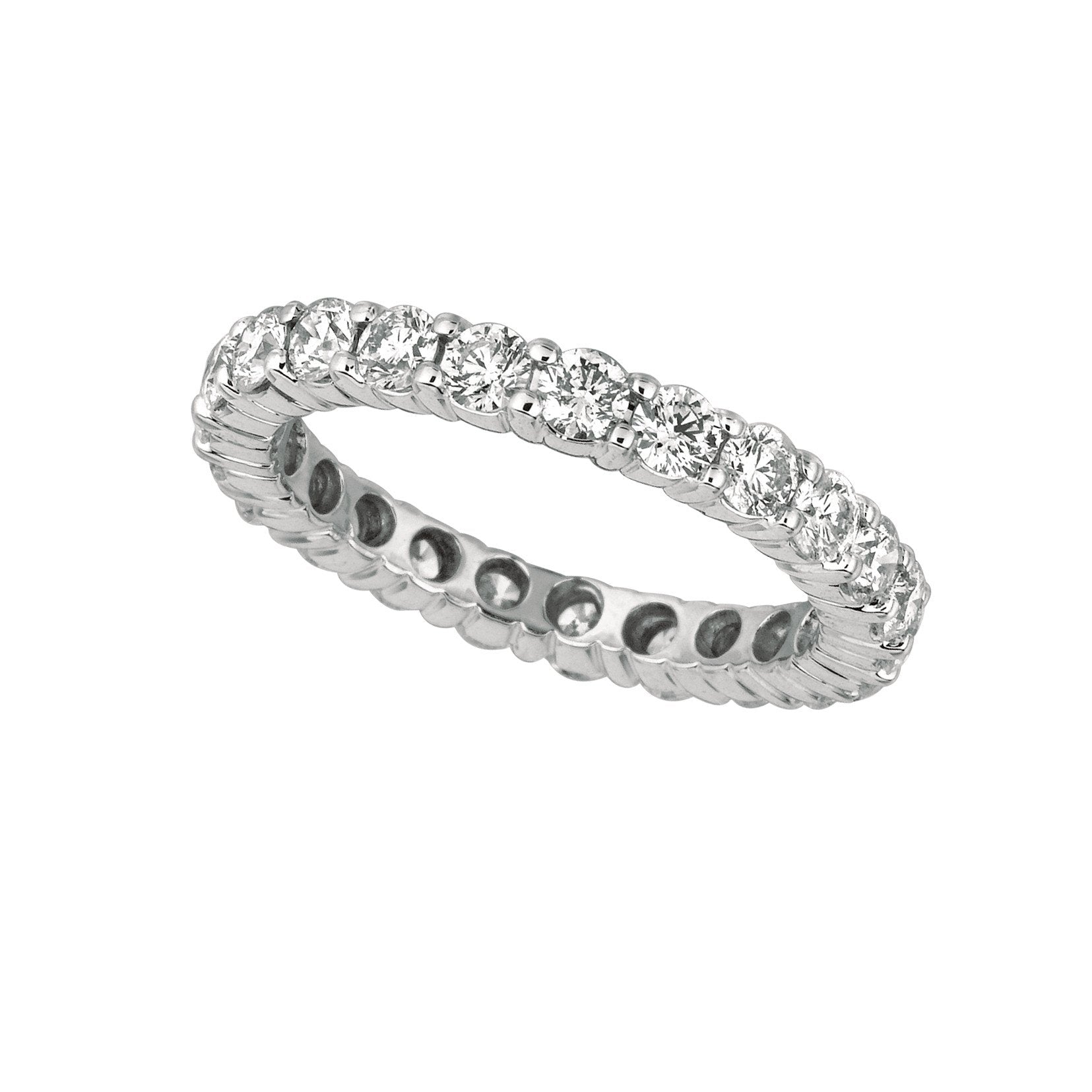 Round Diamond Eternity Band 2.30 Carats 14K White Gold