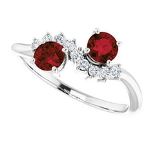 Round Diamond Ruby Stone Ring 2.40 Carats White Gold 14K Jewelry