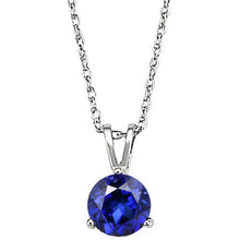 Round Sri Lankan Sapphire 5.01 Carat Necklace Pendant White Gold 14K